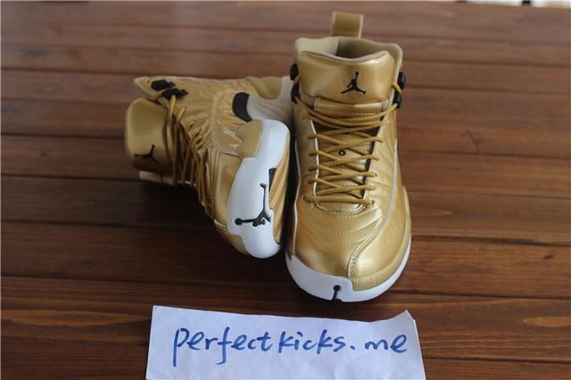 Authentic Air Jordan 12 Gold Pinnacle